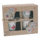 Home Styling Juego de 4 tazas navideñas de loza 200 ml