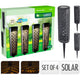 Lámparas de jardín de diseño solar Pro Garden 4 piezas negro