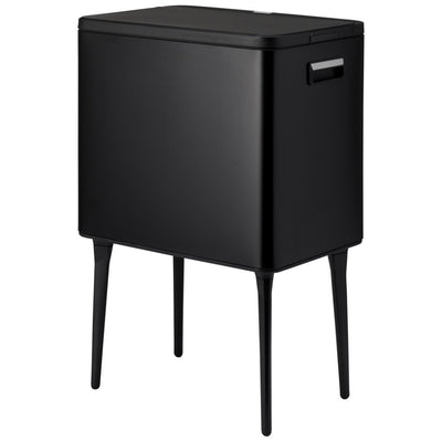 Excelente cubo de basura para artículos para el hogar 35l metal negro