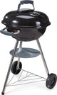 Collezione BBQ BBQ barbecue a sfera in stile grill con coperchio e ruote BBQ a carbone 45 cm nero