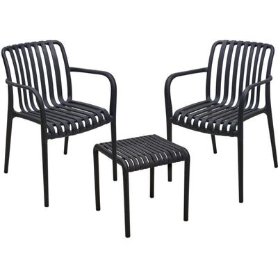 Set da giardino 3 pezzi di altre marche nero