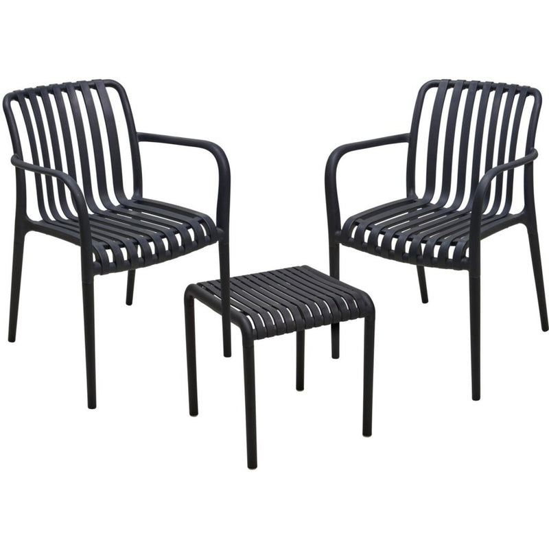 Set da giardino 3 pezzi di altre marche nero