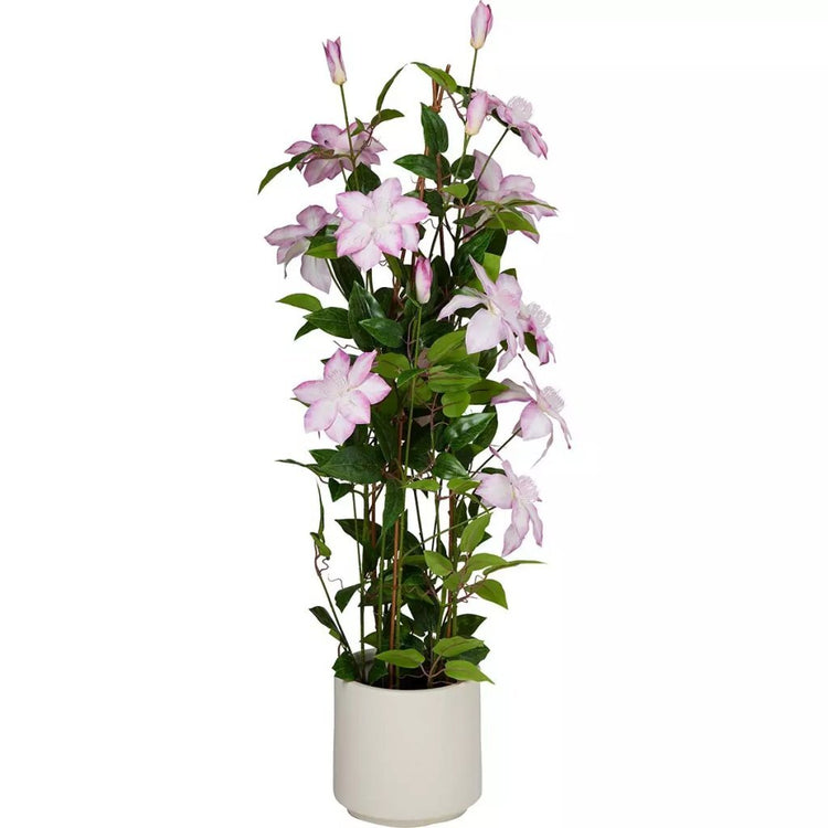 Overige merken kunstplant clematis 98x35 cm groen roze