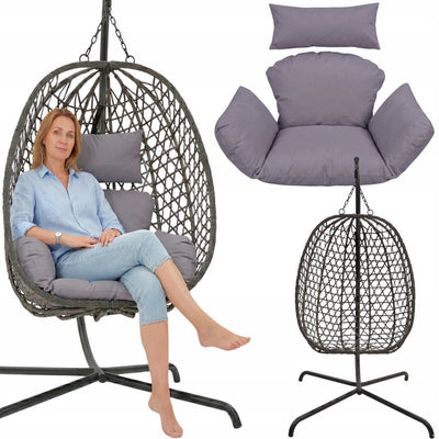 Poltrona sospesa in rattan cocoon di altre marche 195 cm grigio scuro