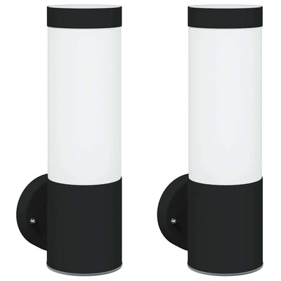 Vidaxl buiten wandlamp 2 pcs zwart 12 x 8,5 x 27 cm