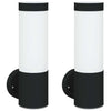 Vidaxx aplique de exterior 2 piezas negro 12 x 8,5 x 27 cm