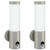Vidaxl buiten wandlamp 2 pcs zilver 12 x 8,5 x 29 cm