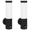 Vidaxx aplique de exterior 2 piezas negro 12 x 8,5 x 29 cm