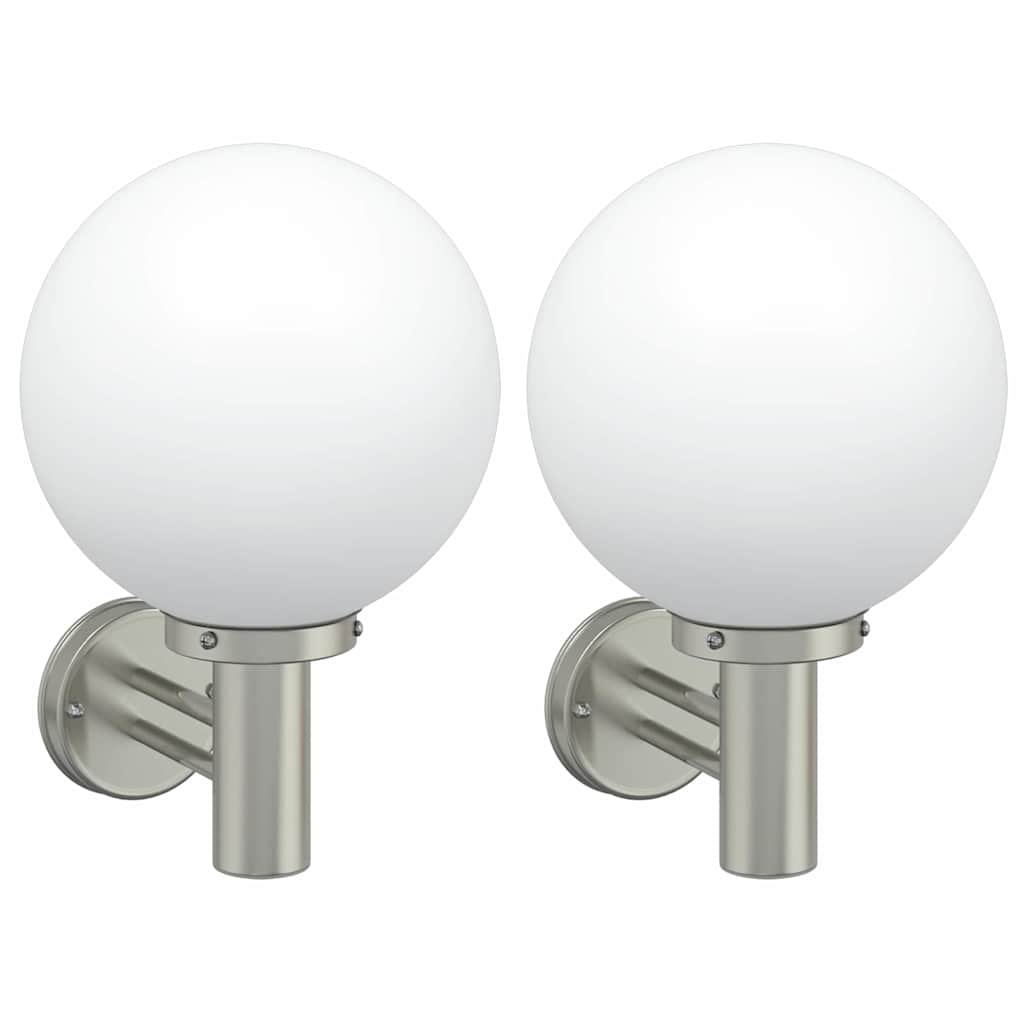 Vidaxx aplique de exterior 2 piezas plata 28 x 25 x 38 cm