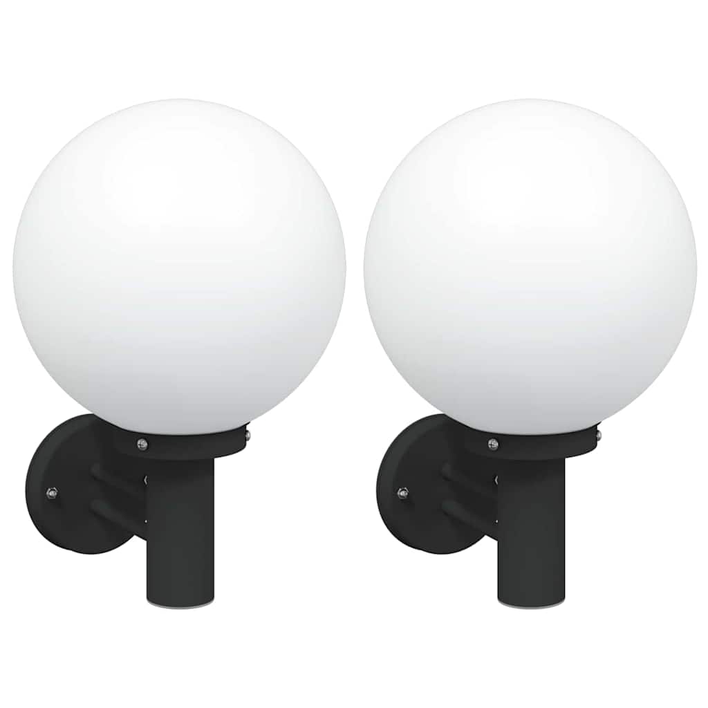 Vidaxl buiten wandlamp 2 pcs zwart 28 x 25 x 38 cm