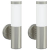 Vidaxl buiten wandlamp 2 pcs zilver 15 x 7,5 x 33 cm