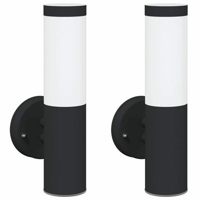 Vidaxl buiten wandlamp 2 pcs zwart 15 x 7,5 x 33 cm