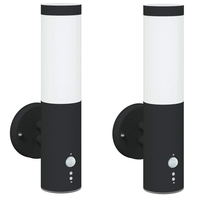 Vidaxx aplique de exterior 2 piezas negro 15 x 7,5 x 33 cm