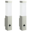 Vidaxl buiten wandlamp 2 pcs zilver 10.5 x 6 x 33 cm