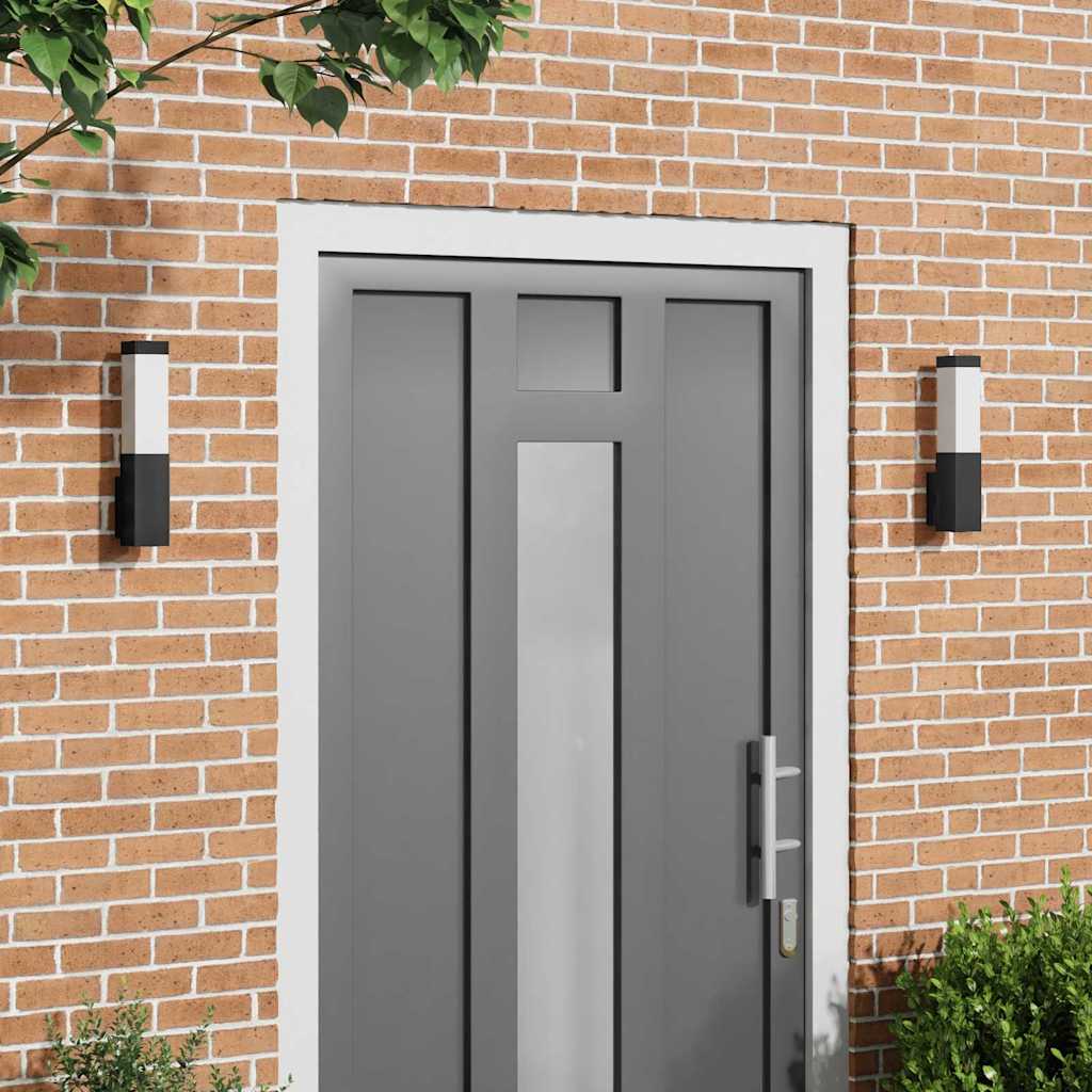 Vidaxx aplique de exterior 2 piezas negro 10,5 x 6 x 33 cm