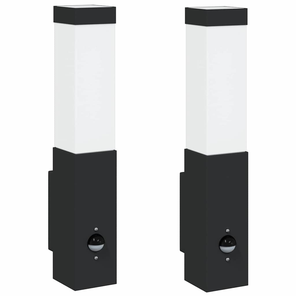 Vidaxx aplique de exterior 2 piezas negro 10,5 x 6 x 33 cm