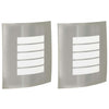 Vidaxx aplique de exterior 2 piezas plata 23,5 x 9 x 26 cm
