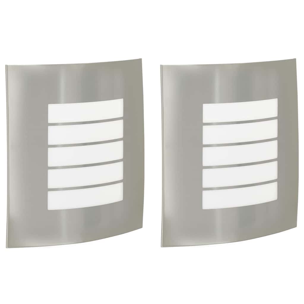 Vidaxx aplique de exterior 2 piezas plata 23,5 x 9 x 26 cm