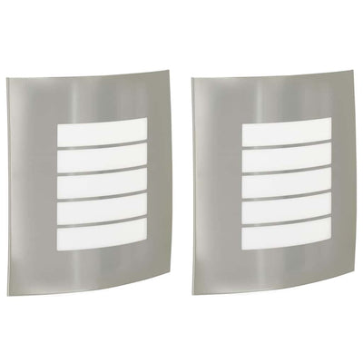Vidaxl buiten wandlamp 2 pcs zilver 23.5 x 9 x 26 cm