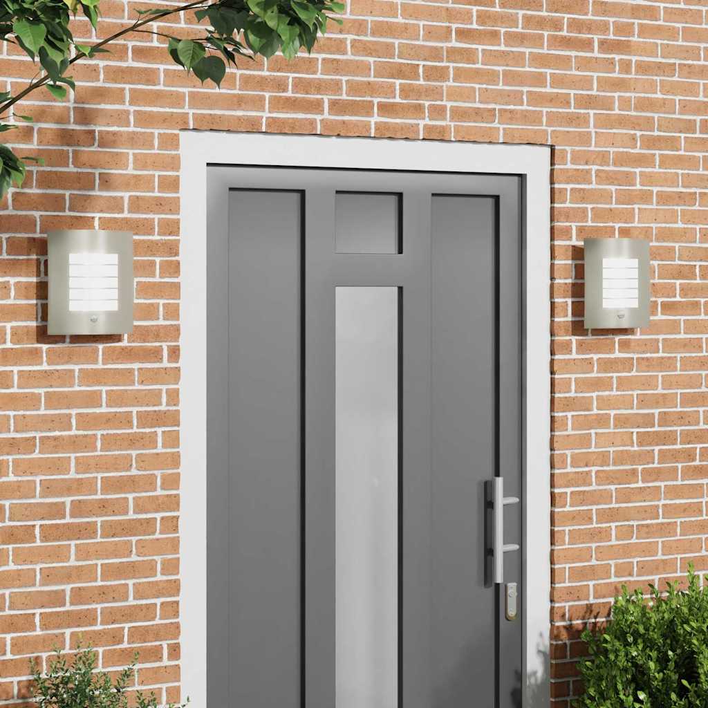 Vidaxx aplique de exterior 2 piezas plata 23,5 x 9 x 26 cm
