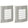 Lampada da parete per esterni Vidaxx 2 pezzi argento 23,5 x 9 x 26 cm