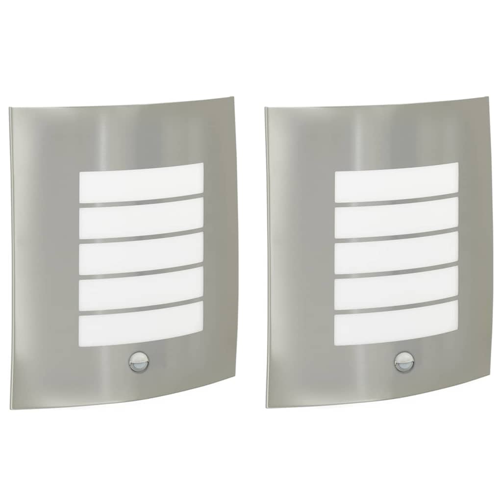 Vidaxx aplique de exterior 2 piezas plata 23,5 x 9 x 26 cm