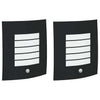 Vidaxl buiten wandlamp 2 pcs zwart 23.5 x 9 x 26 cm