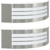 Vidaxx aplique de exterior 2 piezas plata 32 x 10 x 10 cm