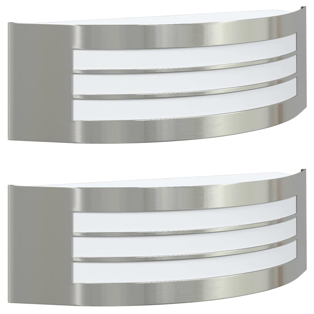 Vidaxx aplique de exterior 2 piezas plata 32 x 10 x 10 cm