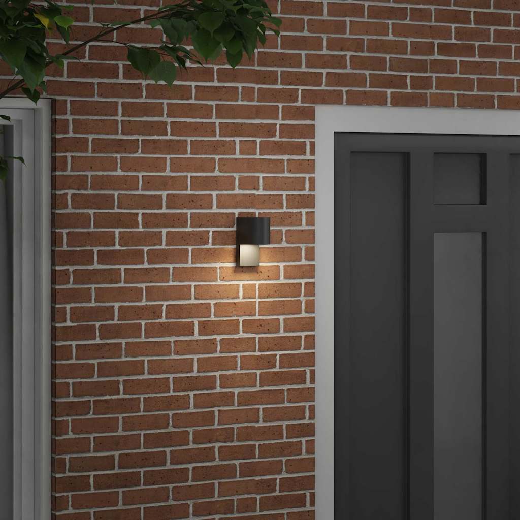Lampada da parete per esterni Vidaxx nera 12 x 7 x 15 cm in acciaio inossidabile
