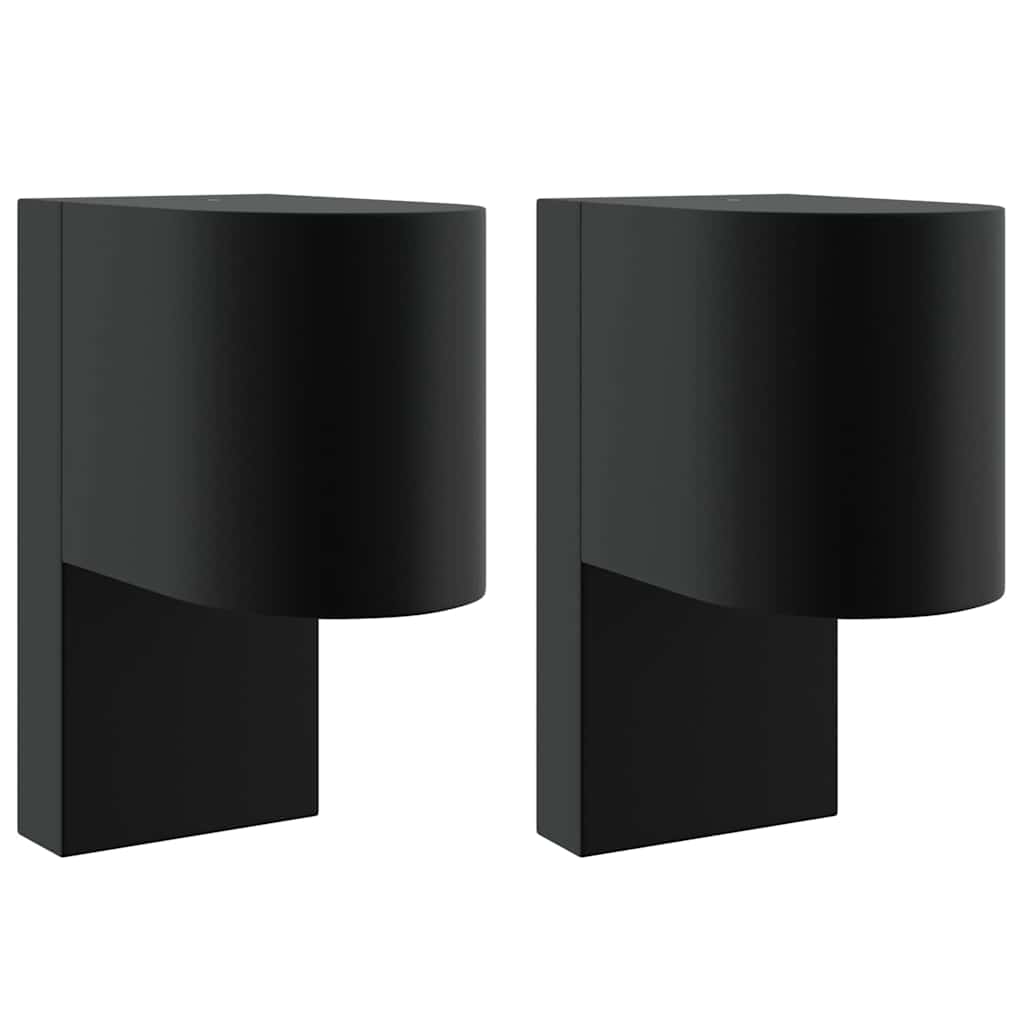 Lampada da parete per esterno Vidaxx 2 pezzi nero 12 x 7 x 15 cm in acciaio inossidabile