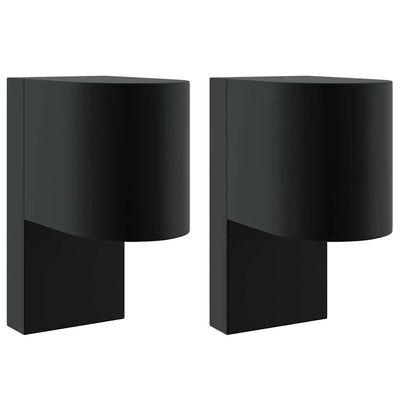 Lampada da parete per esterno Vidaxx 2 pezzi nero 12 x 7 x 15 cm in acciaio inossidabile