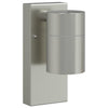 Vidaxl buiten wandlamp zilver 6,5 x 10,5 x 16 cm rvs en glas