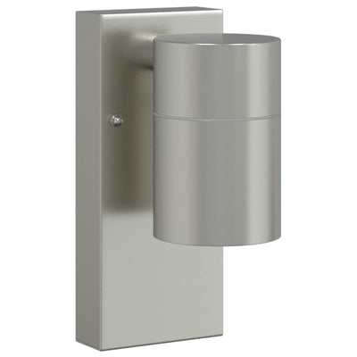 Lampada da parete per esterni Vidaxx argento 6,5 x 10,5 x 16 cm in acciaio inossidabile e vetro