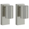 Vidaxl buiten wandlamp 2 pcs zilver 6,5 x 10,5 x 16 cm rvs en glas
