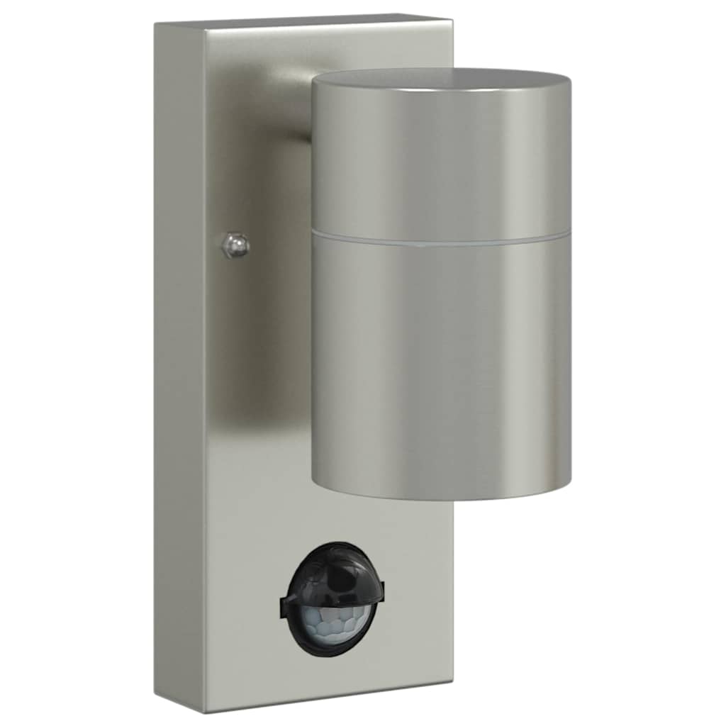 Lampada da parete per esterni Vidaxx argento 6,5 x 10,5 x 16 cm in acciaio inossidabile e vetro