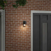 Vidaxl buiten wandlamp zwart 6,5 x 10,5 x 16 cm rvs en glas