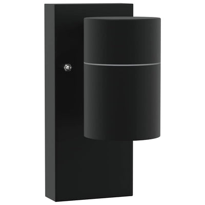 Lampada da parete per esterni Vidaxx nera 6,5 x 10,5 x 16 cm in acciaio inossidabile e vetro