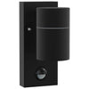 Vidaxl buiten wandlamp zwart 6,5 x 10,5 x 16 cm rvs en glas