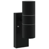 Vidaxl buiten wandlamp zwart 7 x 10 x 22 cm rvs en glas