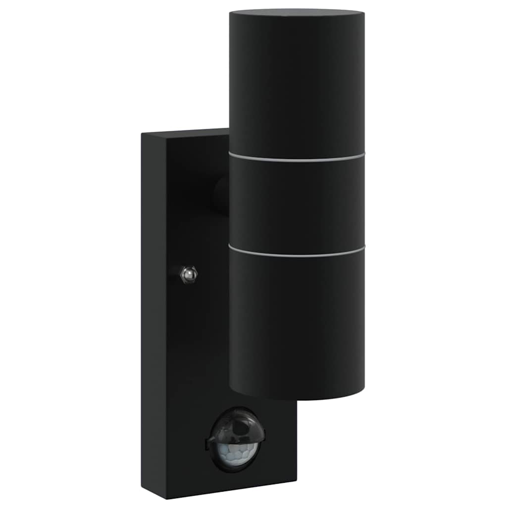 Lampada da parete per esterni Vidaxx nera 7 x 10 x 22 cm in acciaio inossidabile e vetro