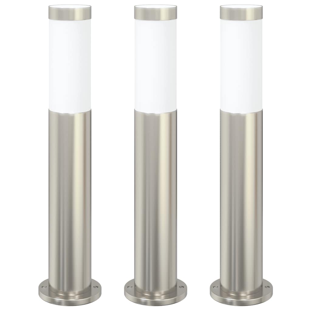 Vidaxx bolardo de iluminación 3 piezas 50 cm acero inoxidable IP44