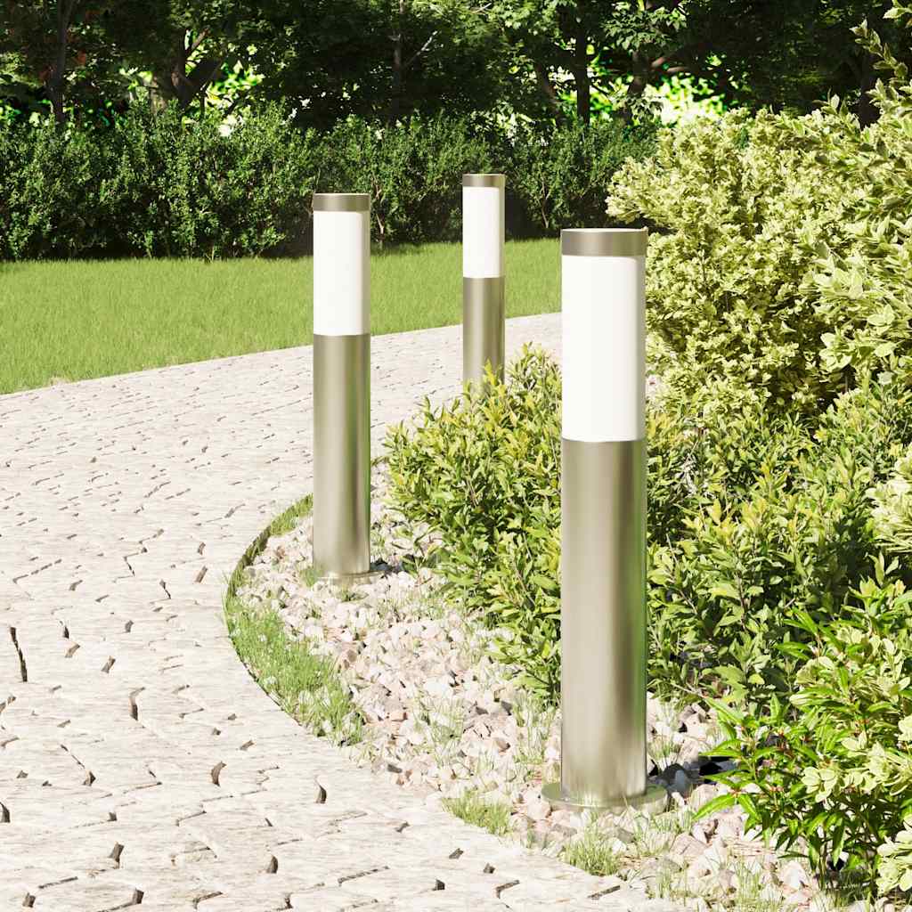 Vidaxx bolardo de iluminación 3 piezas 50 cm acero inoxidable IP44