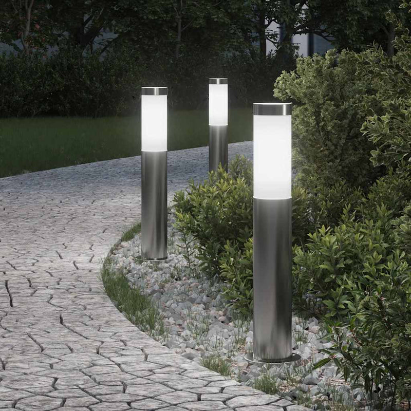 Vidaxl bolderverlichting 3 stuks 50 cm rvs ip44