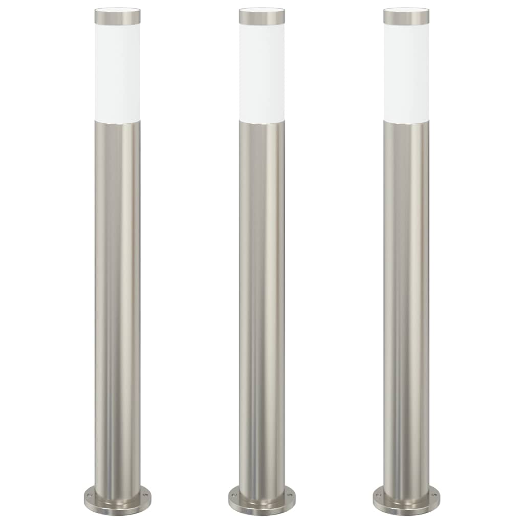 Vidaxx bolardo iluminación 3 piezas 80 cm acero inoxidable IP44