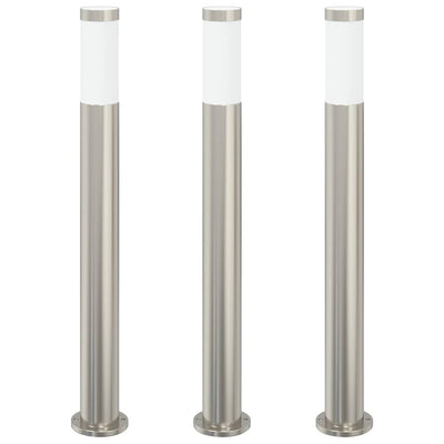 Vidaxx paletto luminoso 3 pezzi 80 cm in acciaio inossidabile IP44