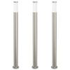 Vidaxx bolardo iluminación 3 piezas 110 cm acero inoxidable IP44