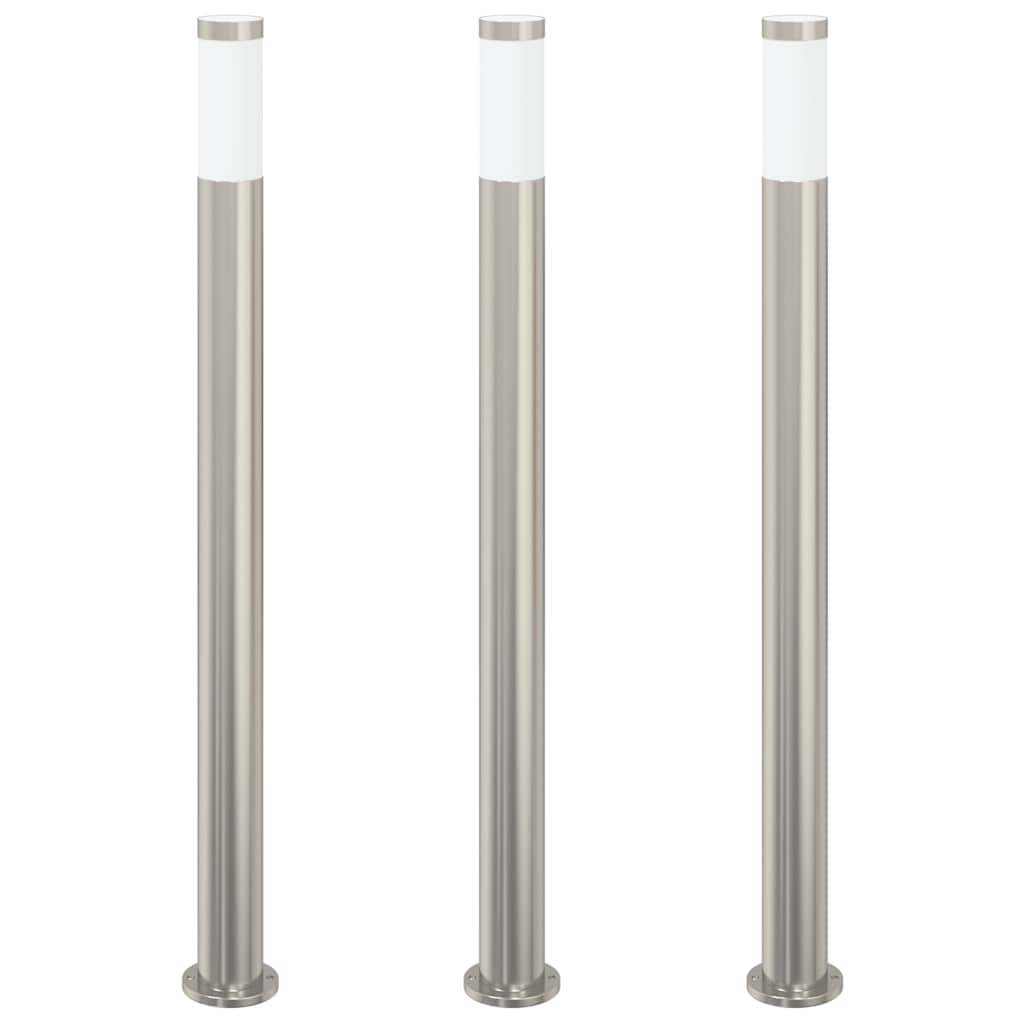 Vidaxx bolardo iluminación 3 piezas 110 cm acero inoxidable IP44