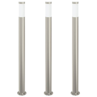 Vidaxx paletto luminoso 3 pezzi 110 cm in acciaio inossidabile IP44
