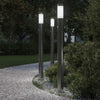 Baliza de iluminación VidaXL con sensor 3 piezas 110 cm acero inoxidable IP44